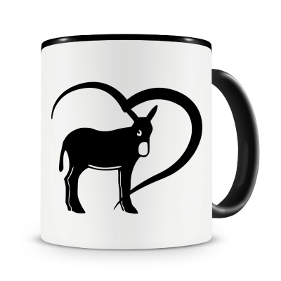 Tasse mit dem Motiv Herz mit Katalanischer Esel