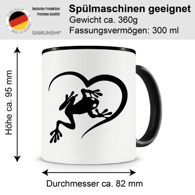 Tasse mit dem Motiv Herz mit Frosch - Ansicht 2