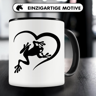 Tasse mit dem Motiv Herz mit Frosch - Ansicht 3