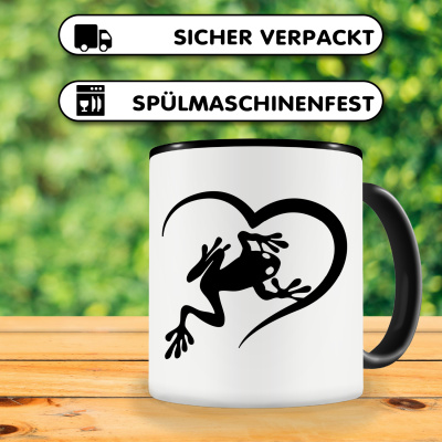 Tasse mit dem Motiv Herz mit Frosch - Ansicht 4