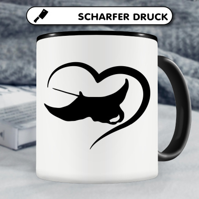 Tasse mit dem Motiv Herz mit Rochen - Ansicht 5