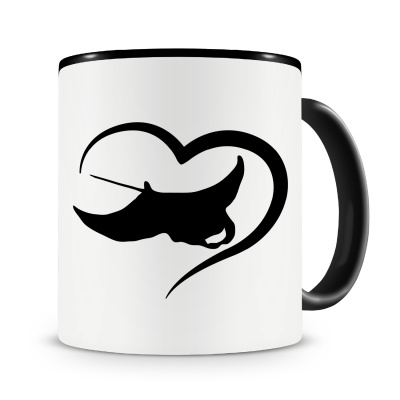 Tasse mit dem Motiv Herz mit Rochen