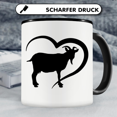 Tasse mit dem Motiv Herz mit Ziegen - Ansicht 5