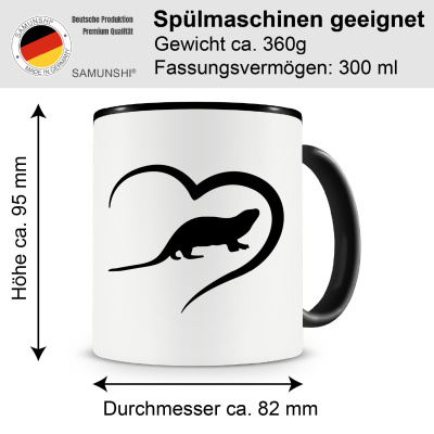 Tasse mit dem Motiv Herz mit Otter - Ansicht 2
