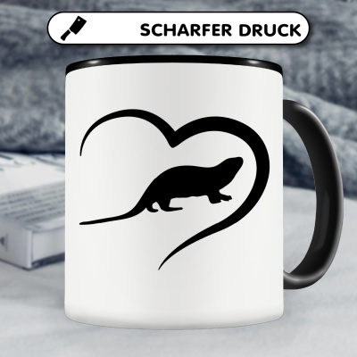 Tasse mit dem Motiv Herz mit Otter - Ansicht 5