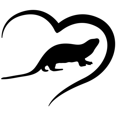 Herz mit Otter Autoaufkleber