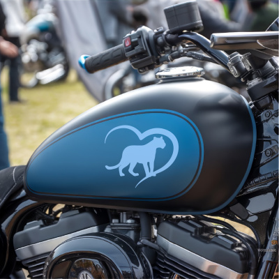 Herz mit Panther Leopard Jaguar Autoaufkleber - Ansicht 8