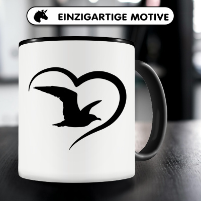 Tasse mit dem Motiv Herz mit M�we - Ansicht 3