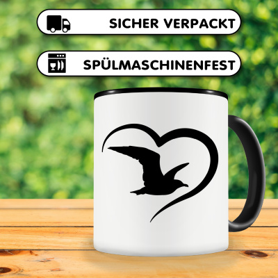 Tasse mit dem Motiv Herz mit M�we - Ansicht 4