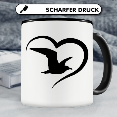 Tasse mit dem Motiv Herz mit M�we - Ansicht 5