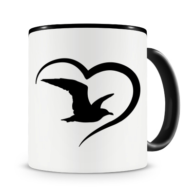Tasse mit dem Motiv Herz mit Mwe