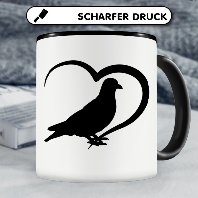 Tasse mit dem Motiv Herz mit Taube - Ansicht 5