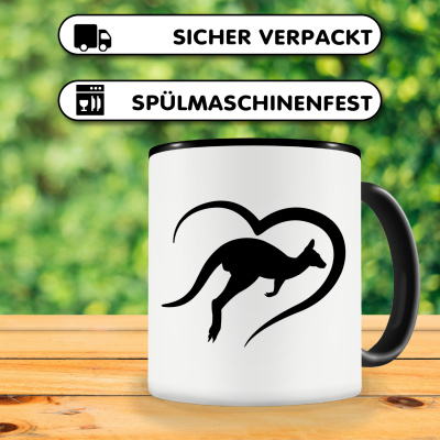 Tasse mit dem Motiv Herz mit K�nguru - Ansicht 4