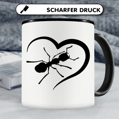 Tasse mit dem Motiv Herz mit Ameisen - Ansicht 5