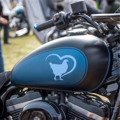 Herz mit Huhn Autoaufkleber - Ansicht 8