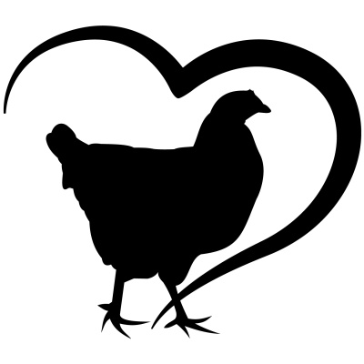 Herz mit Huhn Autoaufkleber