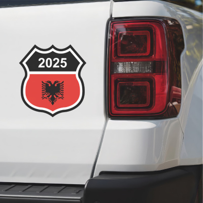 Albanien Wappen mit Jahreszahl Autoaufkleber - Ansicht 3