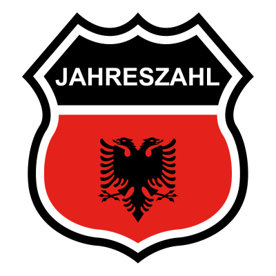 Albanien Wappen mit Jahreszahl Autoaufkleber