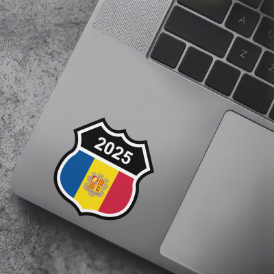 Andorra Wappen mit Jahreszahl Autoaufkleber - Ansicht 7
