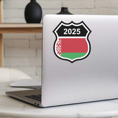 Belarus Wappen mit Jahreszahl Autoaufkleber - Ansicht 5