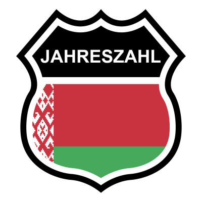 Belarus Wappen mit Jahreszahl Autoaufkleber