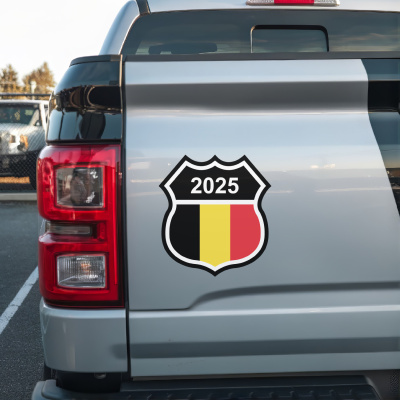 Belgien Wappen mit Jahreszahl Autoaufkleber - Ansicht 3