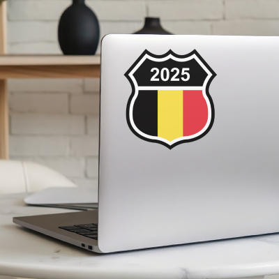 Belgien Wappen mit Jahreszahl Autoaufkleber - Ansicht 5