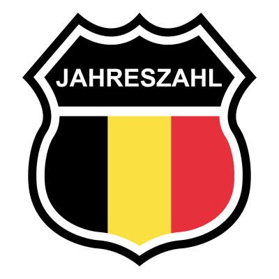 Belgien Wappen mit Jahreszahl Autoaufkleber