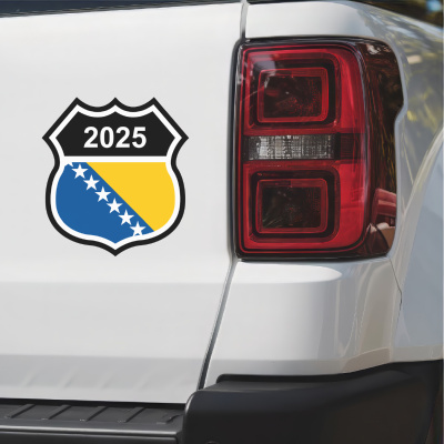 Bosnien und Herzegowina Wappen mit Jahreszahl Autoaufkleber - Ansicht 3