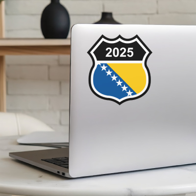 Bosnien und Herzegowina Wappen mit Jahreszahl Autoaufkleber - Ansicht 5