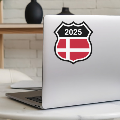 Dnemark Wappen mit Jahreszahl Autoaufkleber - Ansicht 5