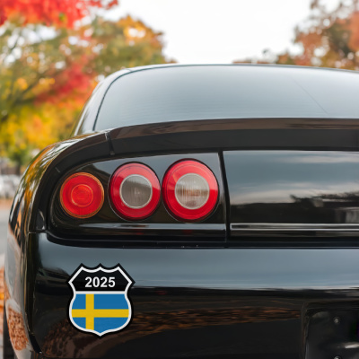 Schweden Wappen mit Jahreszahl Autoaufkleber - Ansicht 2