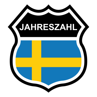 Schweden Wappen mit Jahreszahl Autoaufkleber