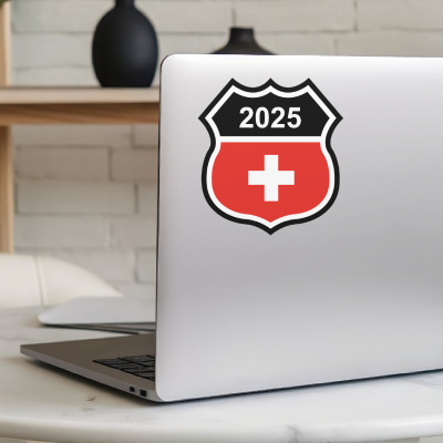 Schweiz Wappen mit Jahreszahl Autoaufkleber - Ansicht 5