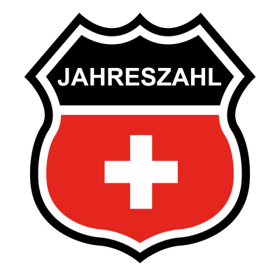 Schweiz Wappen mit Jahreszahl Autoaufkleber