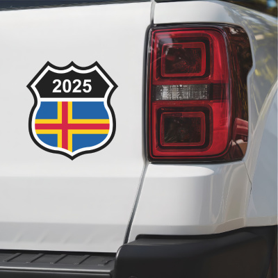Aland Wappen mit Jahreszahl Autoaufkleber - Ansicht 3
