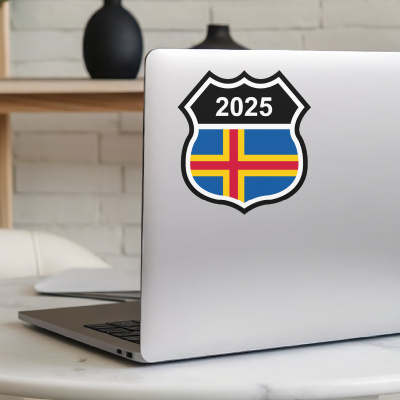 Aland Wappen mit Jahreszahl Autoaufkleber - Ansicht 5