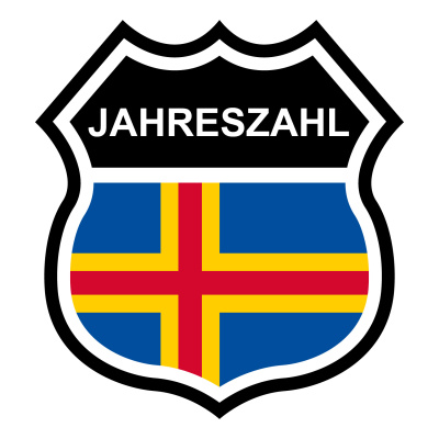 Aland Wappen mit Jahreszahl Autoaufkleber