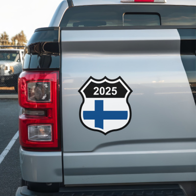 Finnland Wappen mit Jahreszahl Autoaufkleber - Ansicht 3