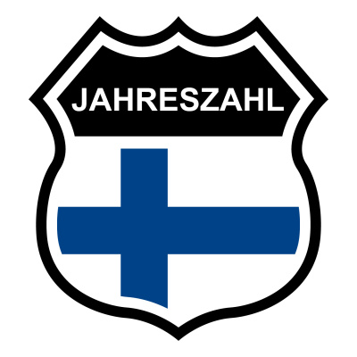 Finnland Wappen mit Jahreszahl Autoaufkleber