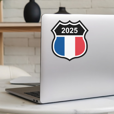 Frankreich Wappen mit Jahreszahl Autoaufkleber - Ansicht 5