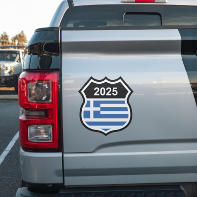 Griechenland Wappen mit Jahreszahl Autoaufkleber - Ansicht 3
