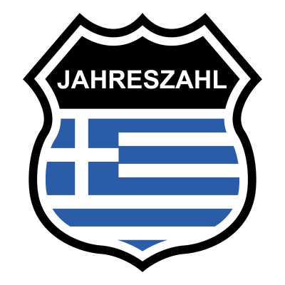 Griechenland Wappen mit Jahreszahl Autoaufkleber