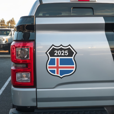 Island Wappen mit Jahreszahl Autoaufkleber - Ansicht 3