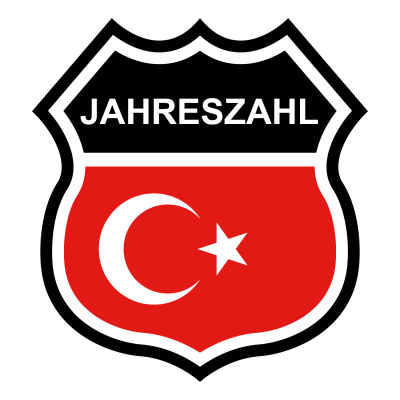 Trkei Wappen mit Jahreszahl Autoaufkleber