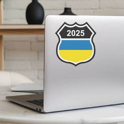 Ukraine Wappen mit Jahreszahl Autoaufkleber - Ansicht 5