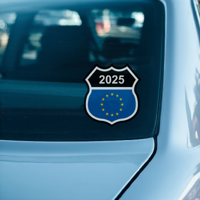 Europa Wappen mit Jahreszahl Autoaufkleber - Ansicht 2