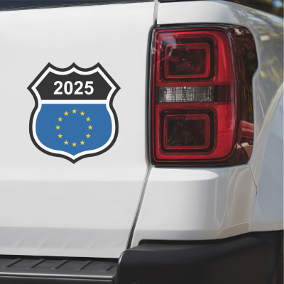 Europa Wappen mit Jahreszahl Autoaufkleber - Ansicht 3