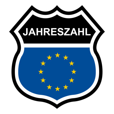 Europa Wappen mit Jahreszahl Autoaufkleber