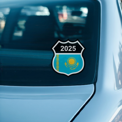 Kasachstan Wappen mit Jahreszahl Autoaufkleber - Ansicht 2